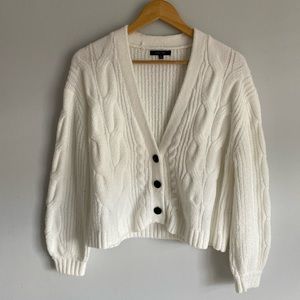Love Tree Women's White Soft Cardigan Size L
